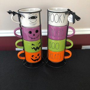 RAE DUNN HALLOWEE STACKING MUGS NEW!